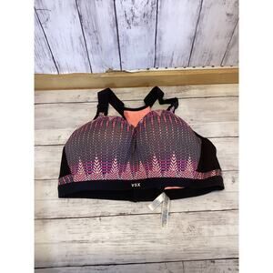 Victoria's Secret Women's Sports Bra VSX Underwire Mesh Black Pink